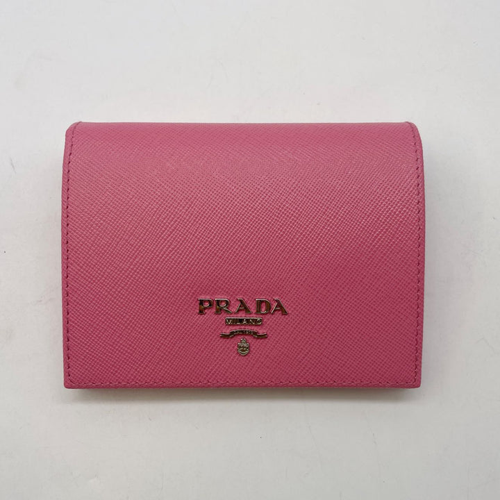 Prada Saffiano Leather Card Holder Pink PRCHC