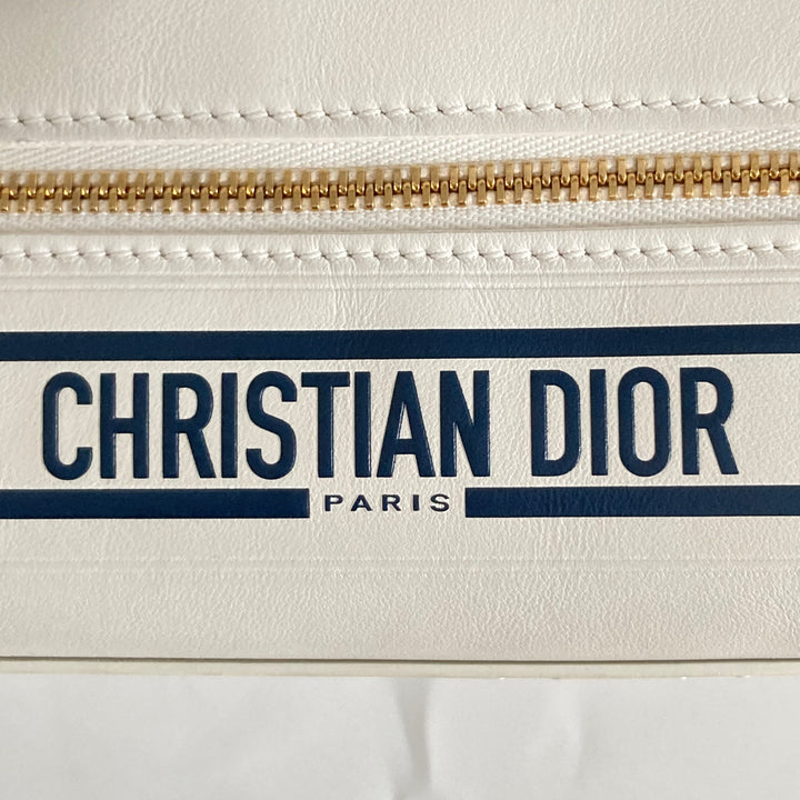 Christian Dior Calfskin Bowling From 2021 Collection by Maria Grazia Chiuri White DR199