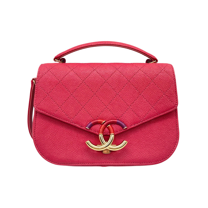Chanel Quilted Curve Cuba Flap Bag Red(25***39)cc389