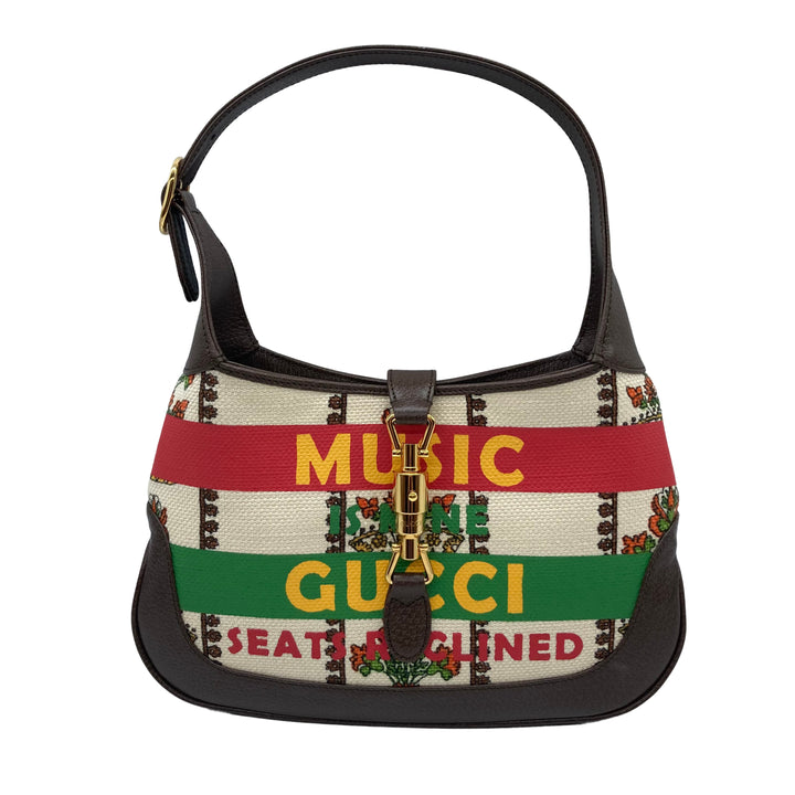 Gucci Jackie 1961 Small Music Hobo Bag Brown GG371