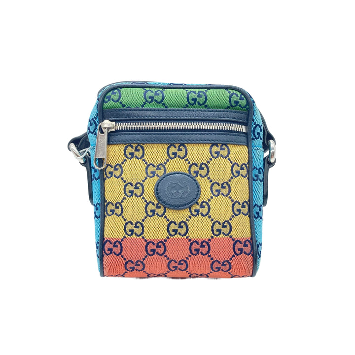 Gucci GG Canvas Crossbody Messenger Multicolor GG370