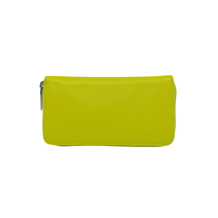 Chanel Caviar Leather CC Zip Long Wallet Yellow(19***71) CC486