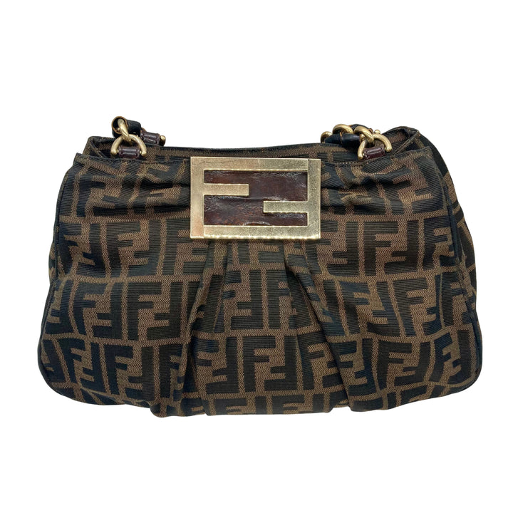 Fendi Mia Canvas Tote Bag with Chain FF41