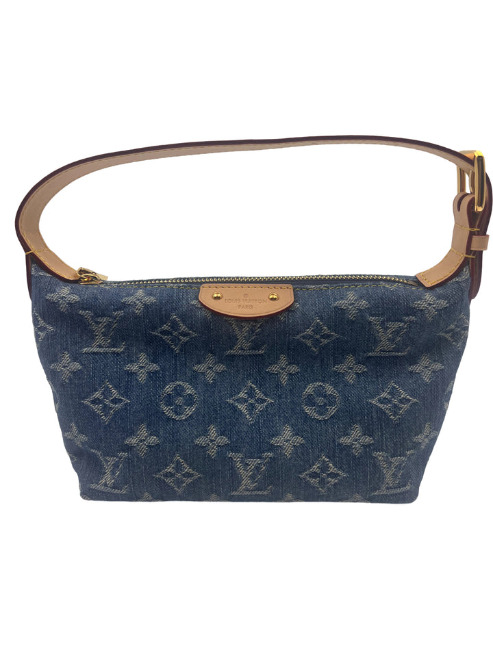 Louis Vuitton Denim Monogram Hills Pochette Mini Top Handle Bag LV1130