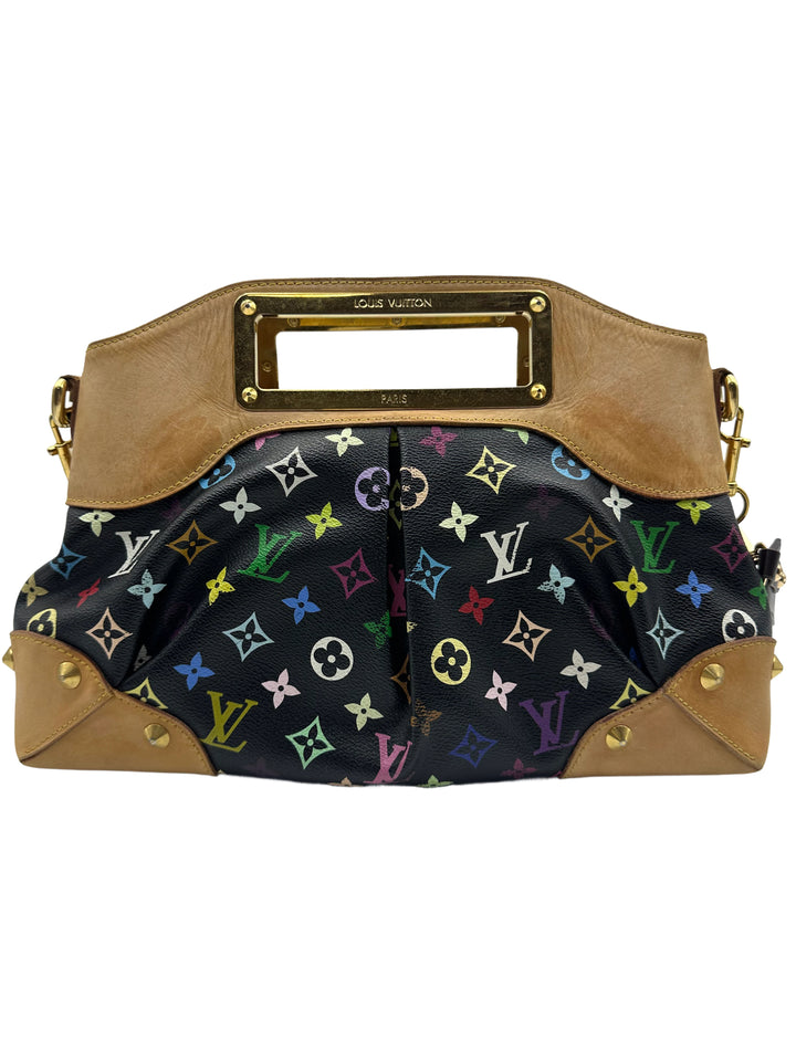 Louis Vuitton Murakami Monogram Shoulder Handbag Black LV1164