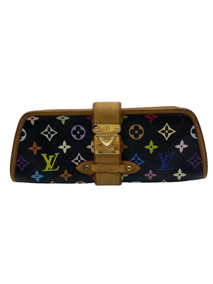 Louis Vuitton Takashi Murakami Black Multicolor Shirley Clutch LV1160