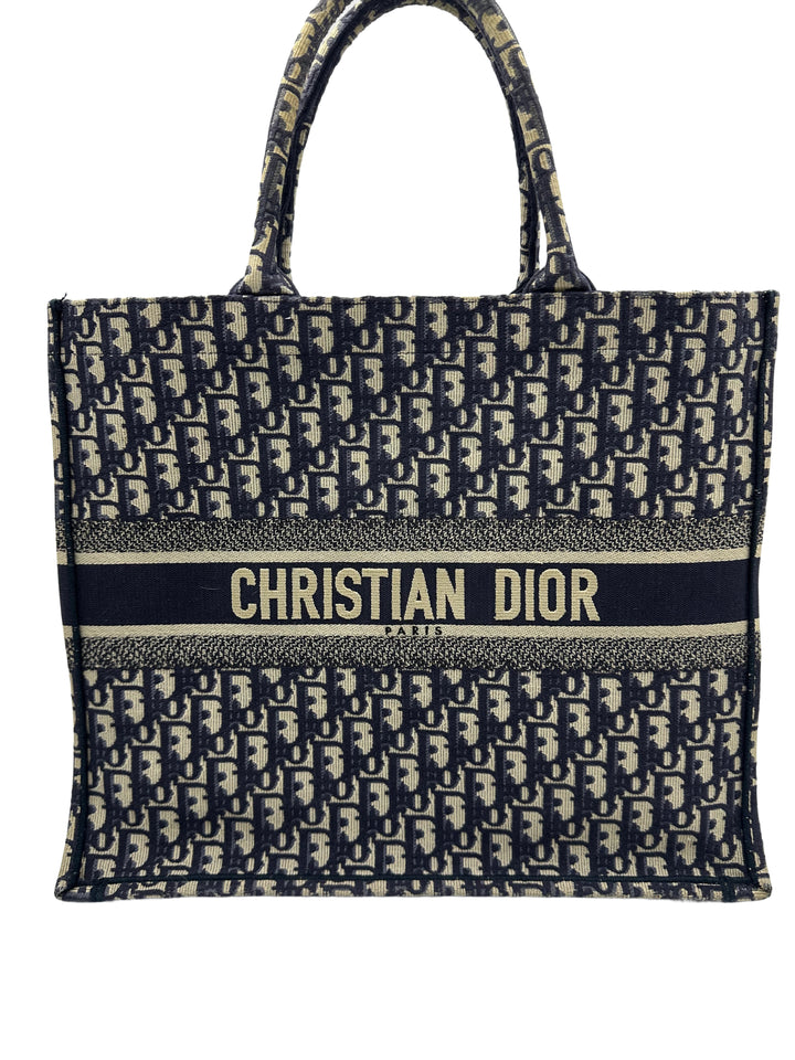 Christian Dior Classic Monogram Large Booktote Blue DR233