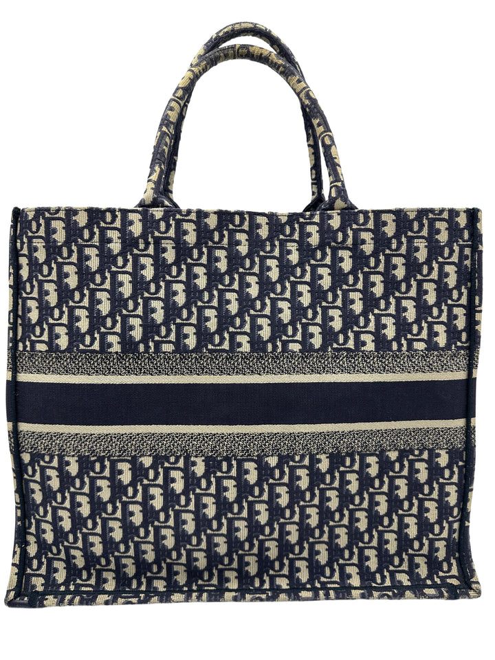 Christian Dior Classic Monogram Large Booktote Blue DR233
