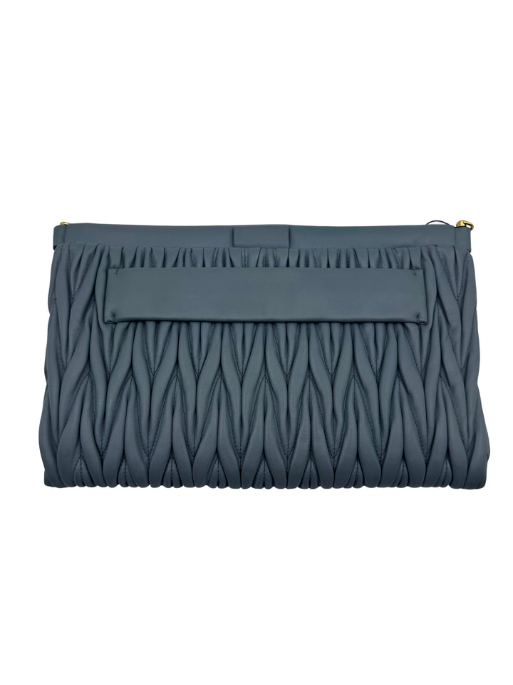 Miu Miu Nube Grey Nappa Matelasse Clutch MM13