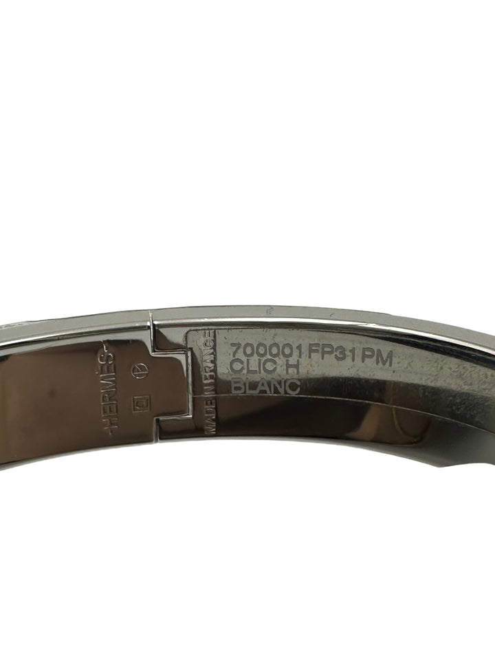 Hermes Clic H bracelet white