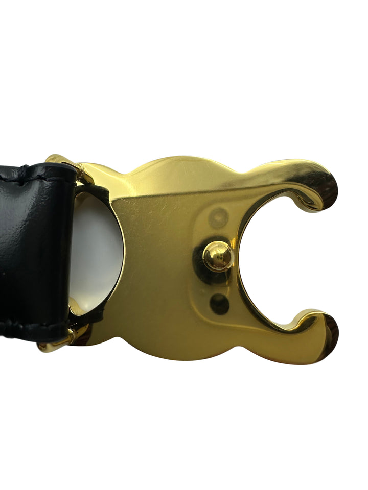Celine Small Triomphe Belt in Taurillon Leather