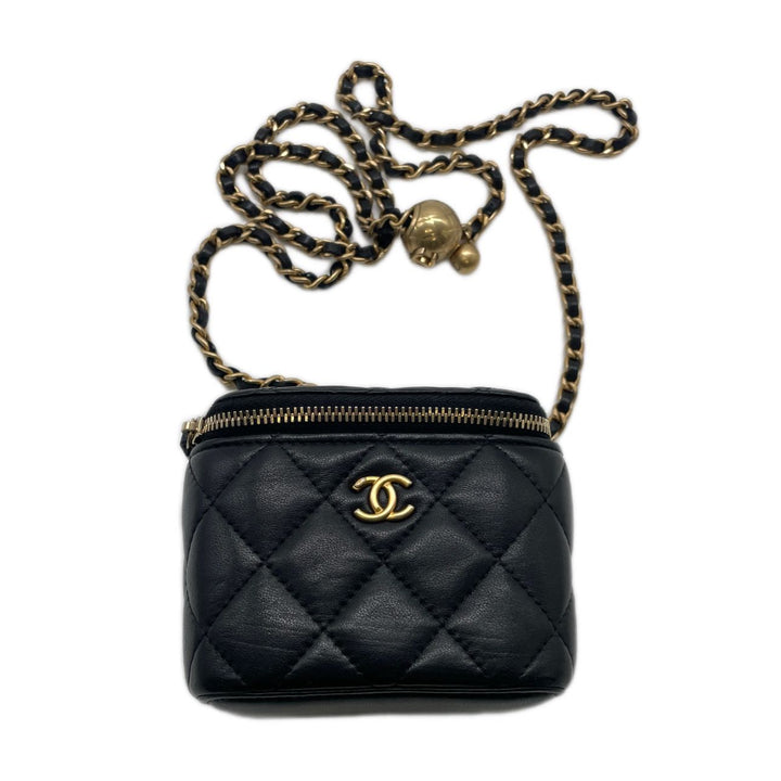 Chanel Caviar Quilted Vanity Shoulder Bag Black (29***41) CC537