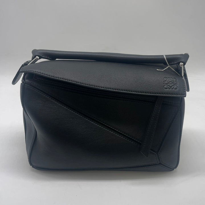 Loewe Calfskin Small Puzzle Bag Black LW14