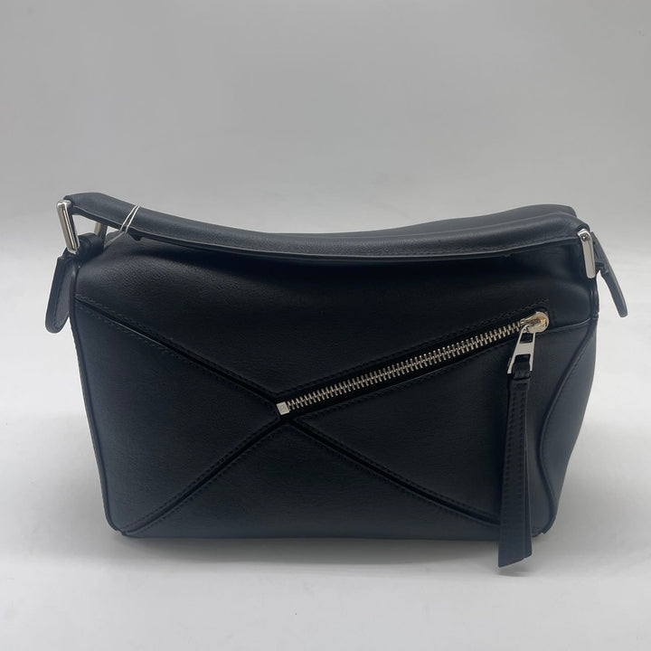 Loewe Calfskin Small Puzzle Bag Black LW14