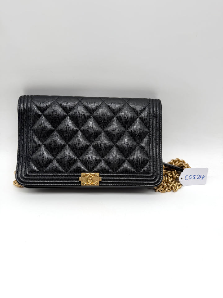 Chanel Caviar Quilted Woc Wallet on Chain GHW CC524