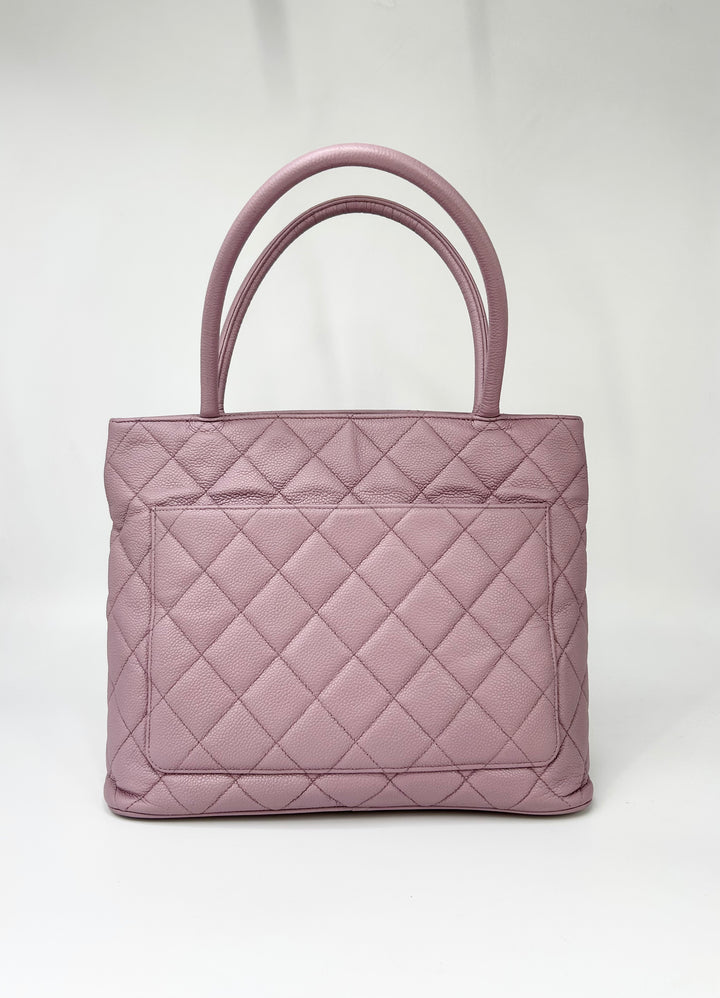 Chanel Caviar Quilted Medium Medallion Tote Purple