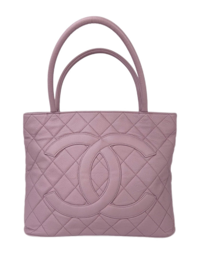 Chanel Caviar Quilted Medium Medallion Tote Purple