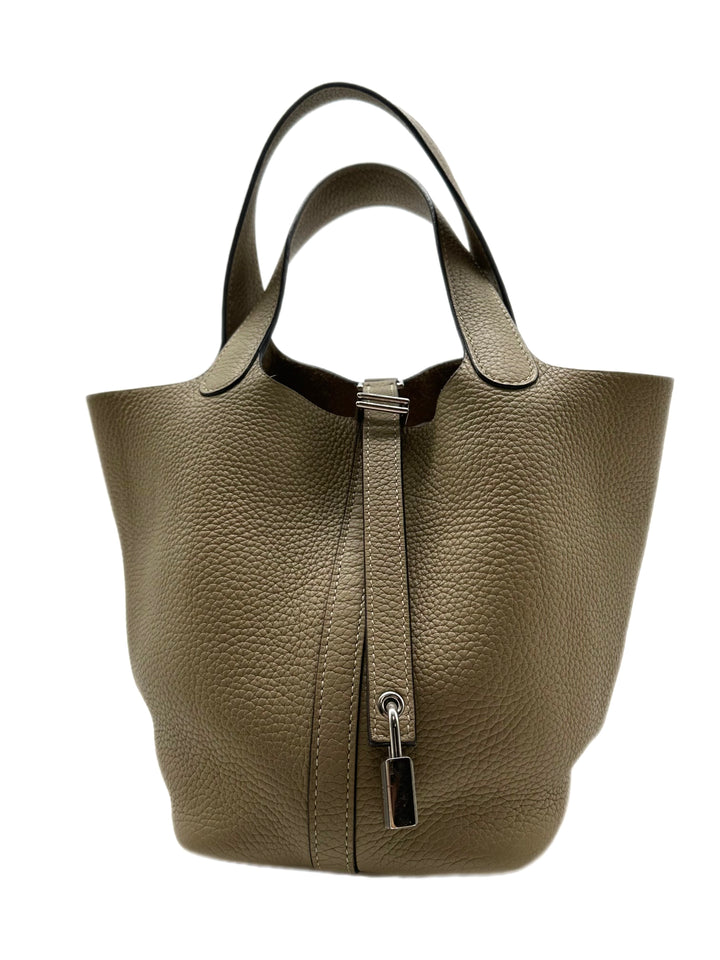 Hermes Picotin Lock 18cm Beige/Silver HR23NA
