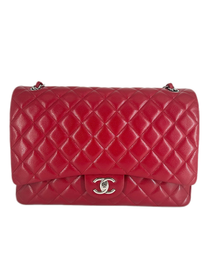 Chanel Double Flap Jumbo Red