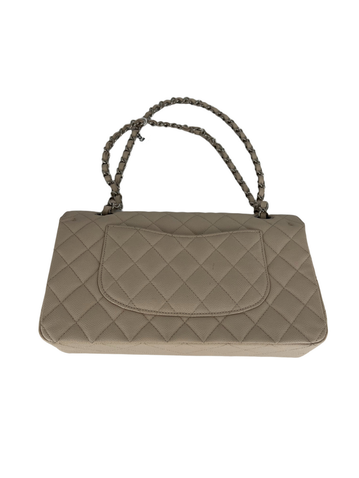 Chanel Caviar Double Flap Light Beige -25108409