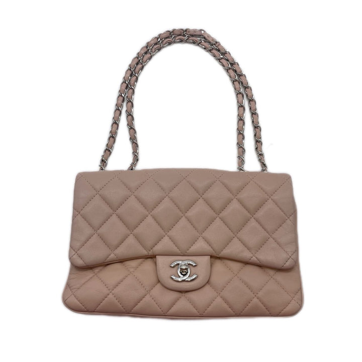 Chanel Quilted Lambskin Classic Flap Pink (19***38) CC522