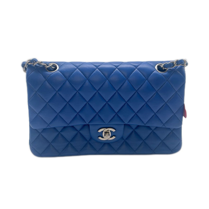 Chanel Quiled Lambskin Medium Classic Double Flap Blue (22***05) CC523