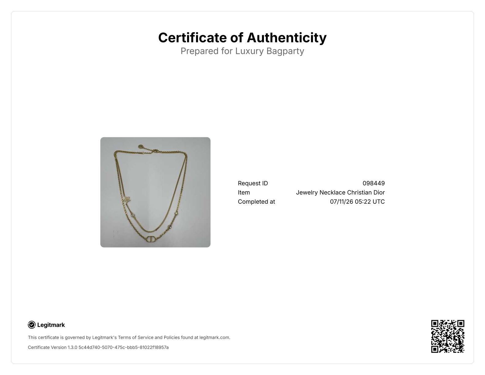 Christian Dior Necklace DOB02