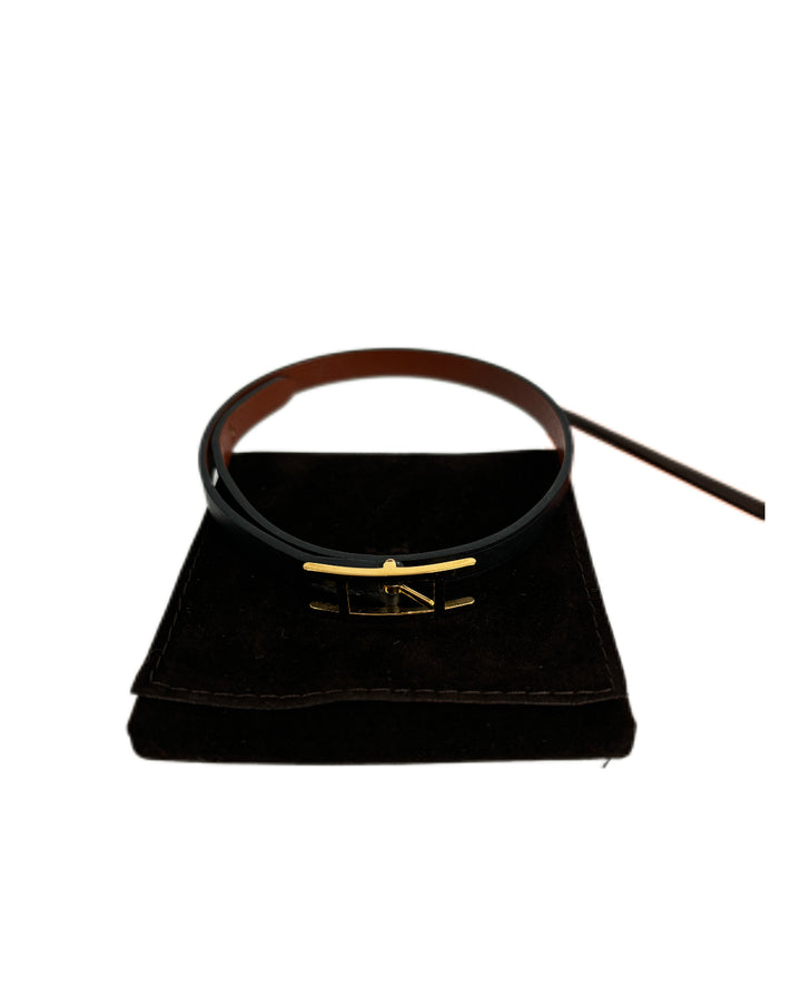 Hermes Bracelet with Golden Logo Hardware