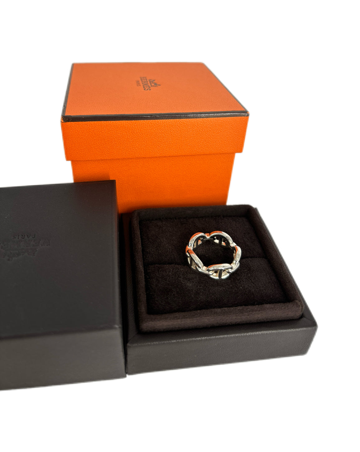 Hermes Chaine d'Ancre Silver Ring 52 Size 6