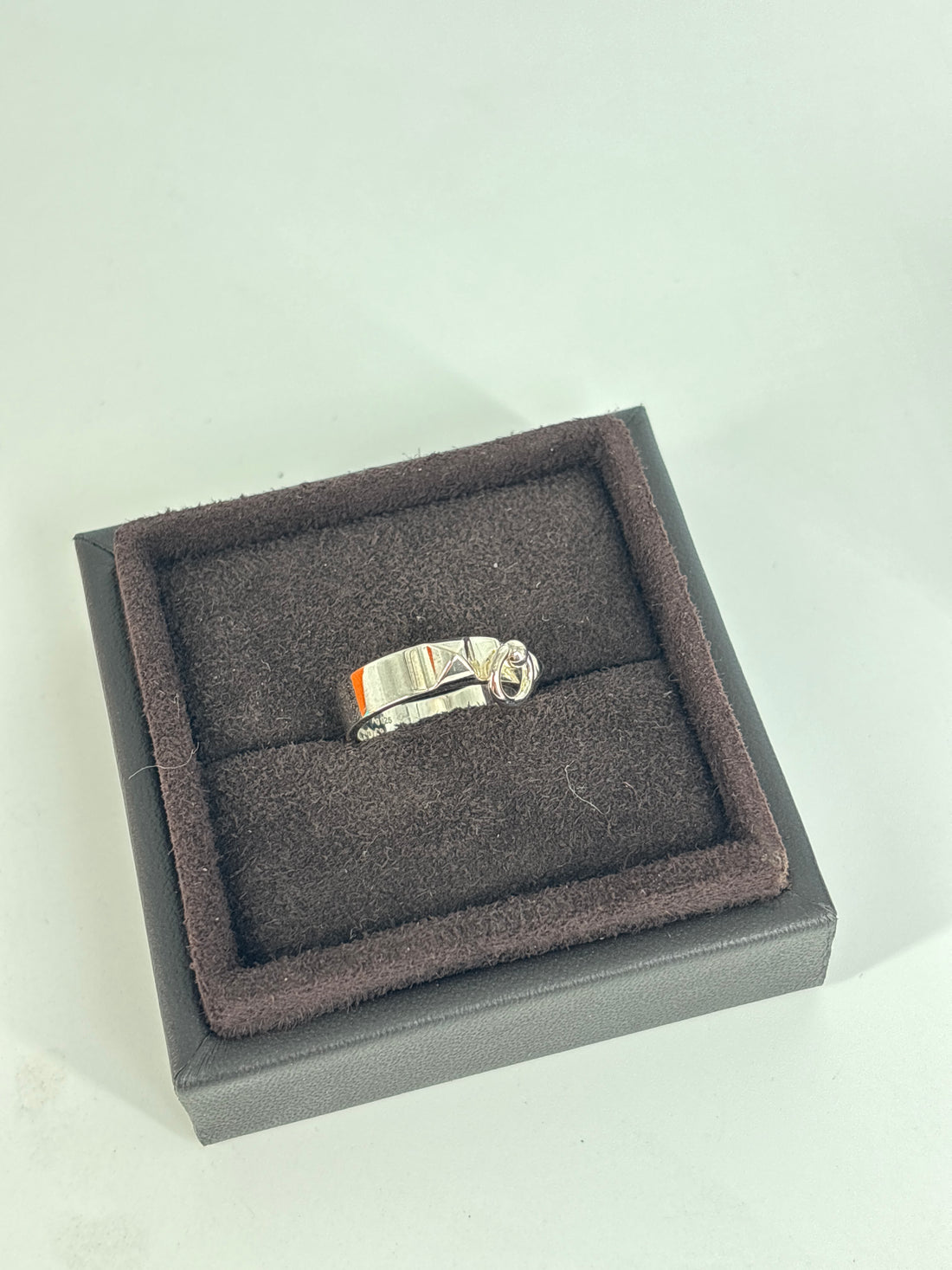 Hermes Collier de Chien silver ring 53 Size 6.5