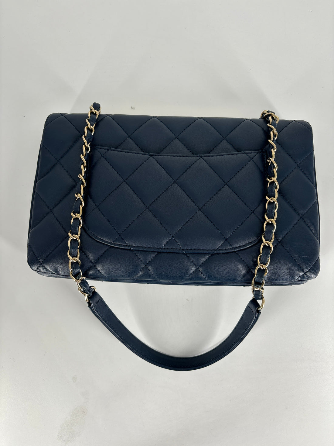 Chanel Lambskin Quilted Medium Trendy CC Flap Navy Blue