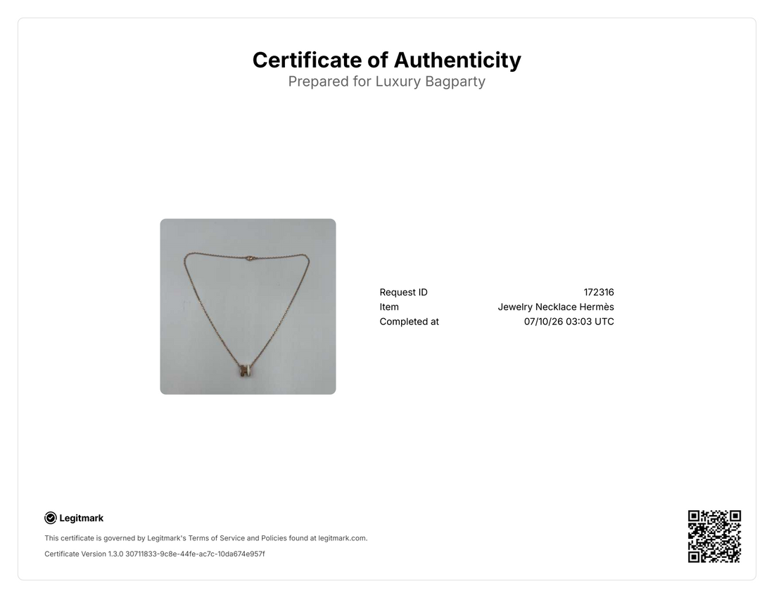 Hermes Mini Pop H Necklace,Rose Gold-Plated Chain/White&Grey"H" HMN09