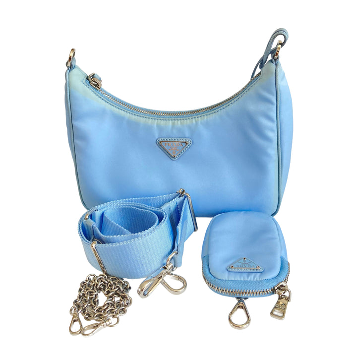 Prada Nylon Re-Edition Shoulder Bag Blue PR79