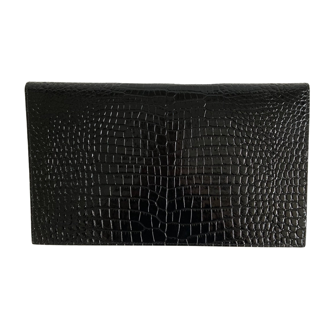 Saint Laurent Croc Embossed Pouch