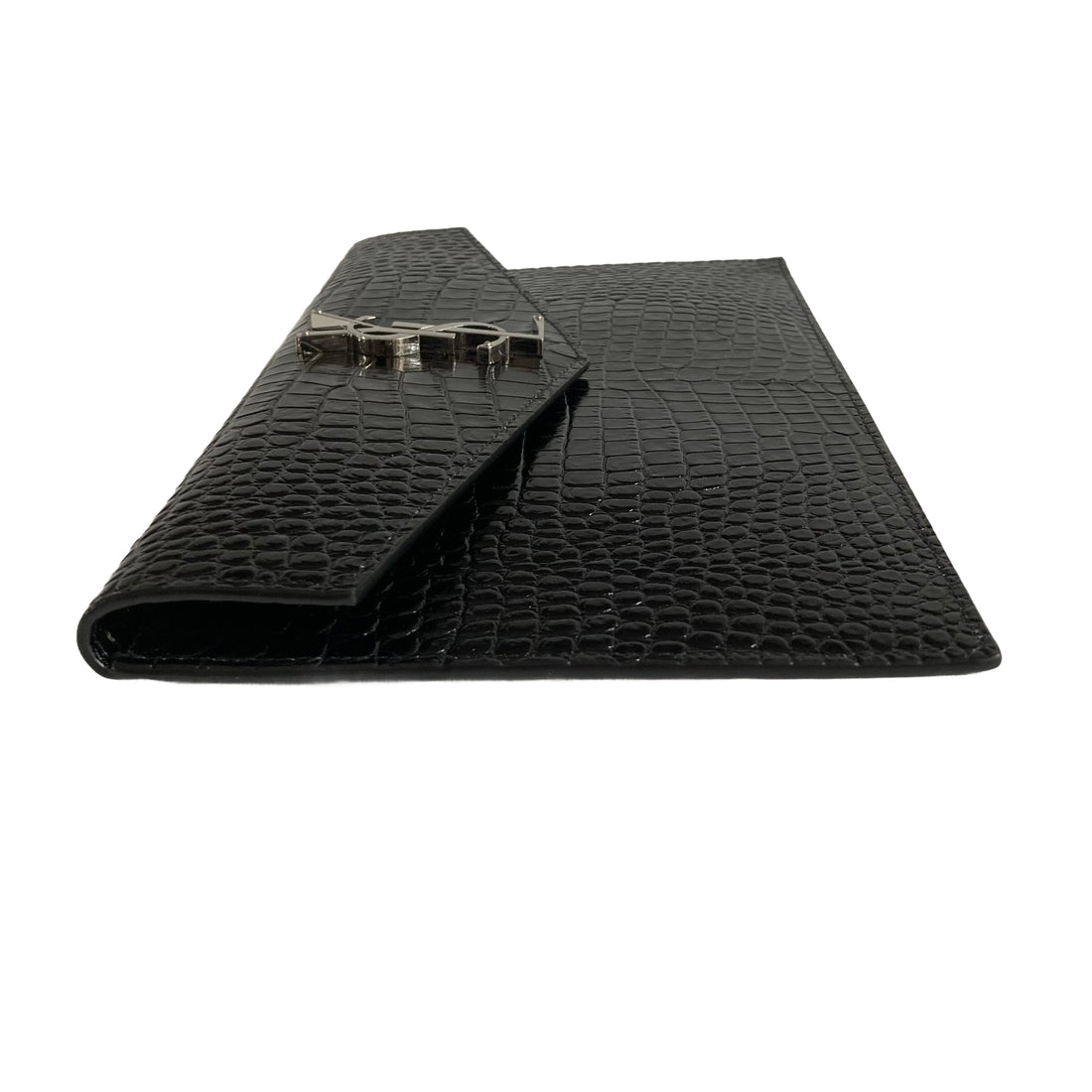 Saint Laurent Croc Embossed Pouch