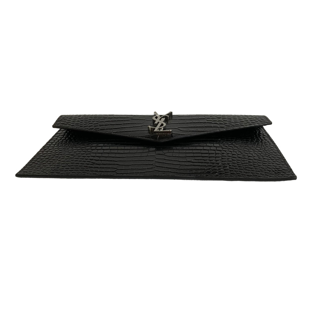 Saint Laurent Croc Embossed Pouch