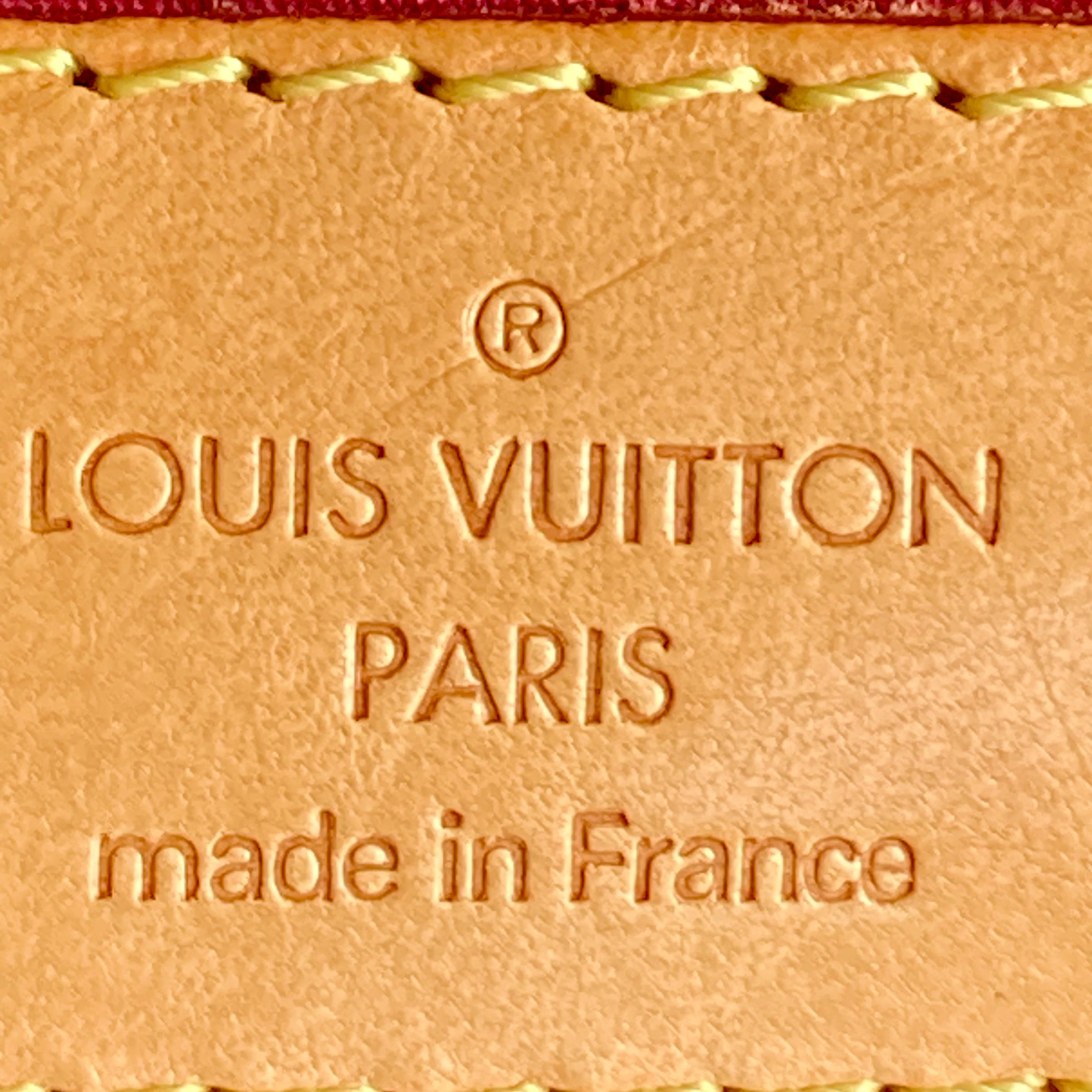 Louis Vuitton Monogram Vernis Leather Tote Red