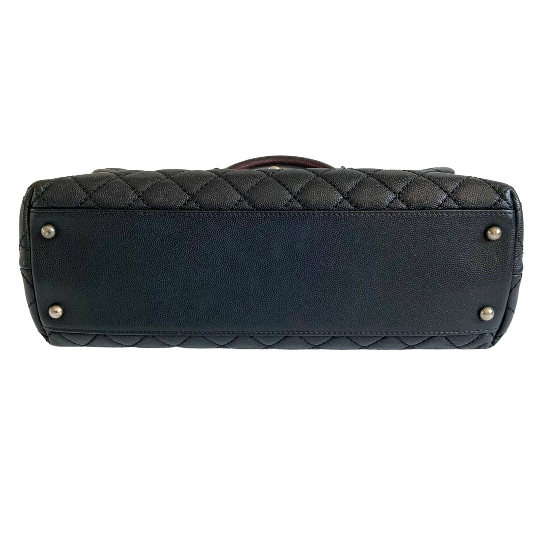 Chanel Caviar Lizard Embossed Quilted Small Coco Handle Flap Black