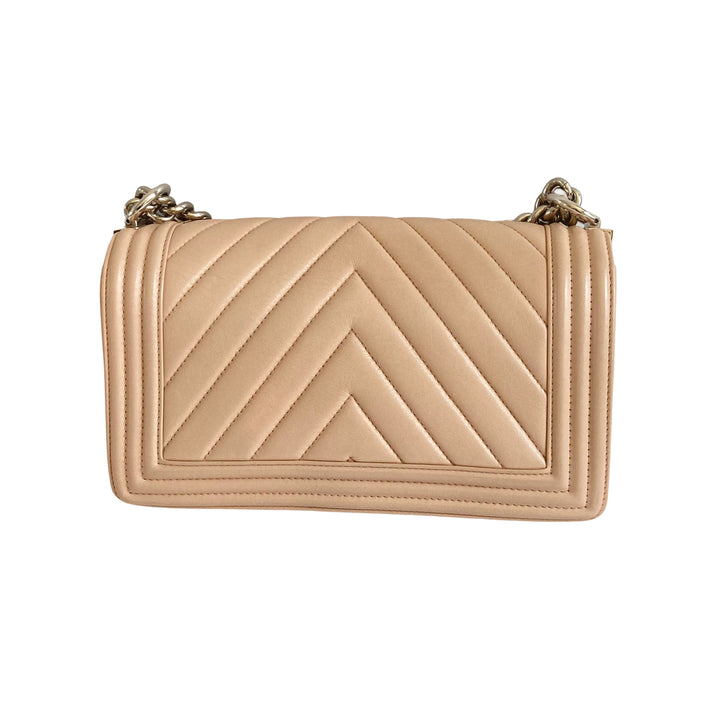 Chanel Chevron Medium Boy Pink
