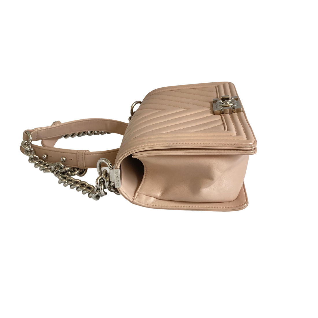 Chanel Chevron Medium Boy Pink