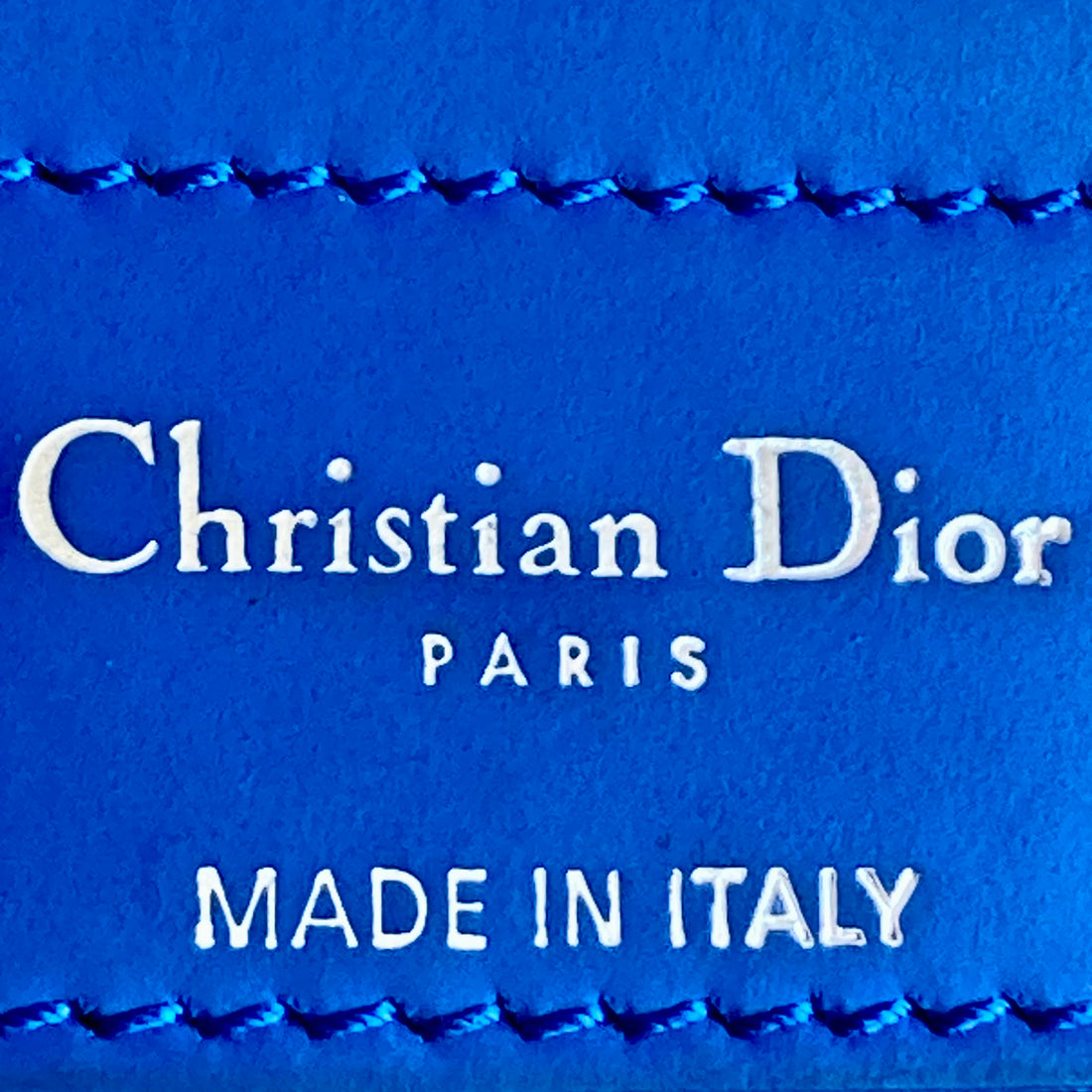 Christian Dior Coated Canvas Cannage Medium Panarea Tote Blue