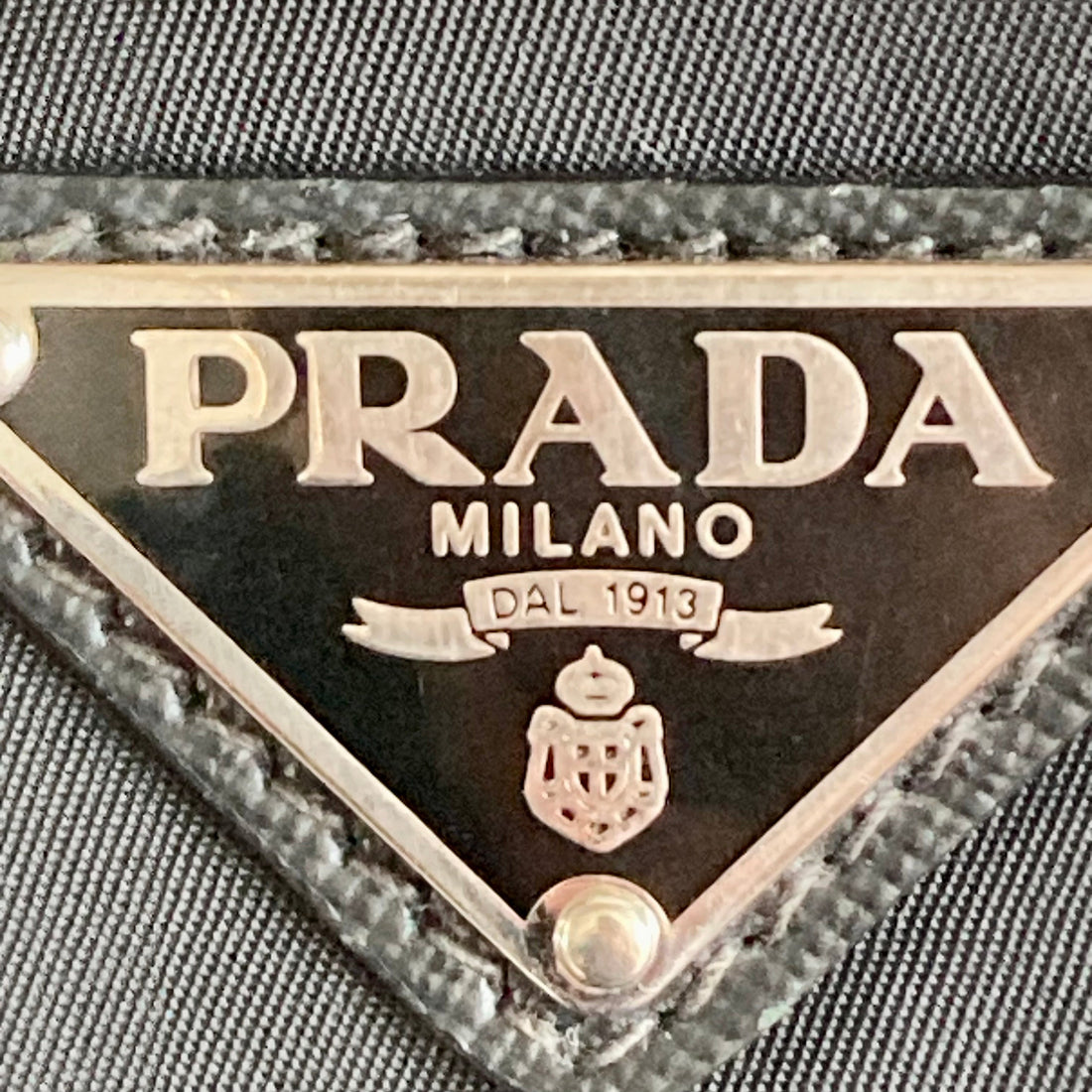 Prada Nylon Briefcase Tote Bag Black