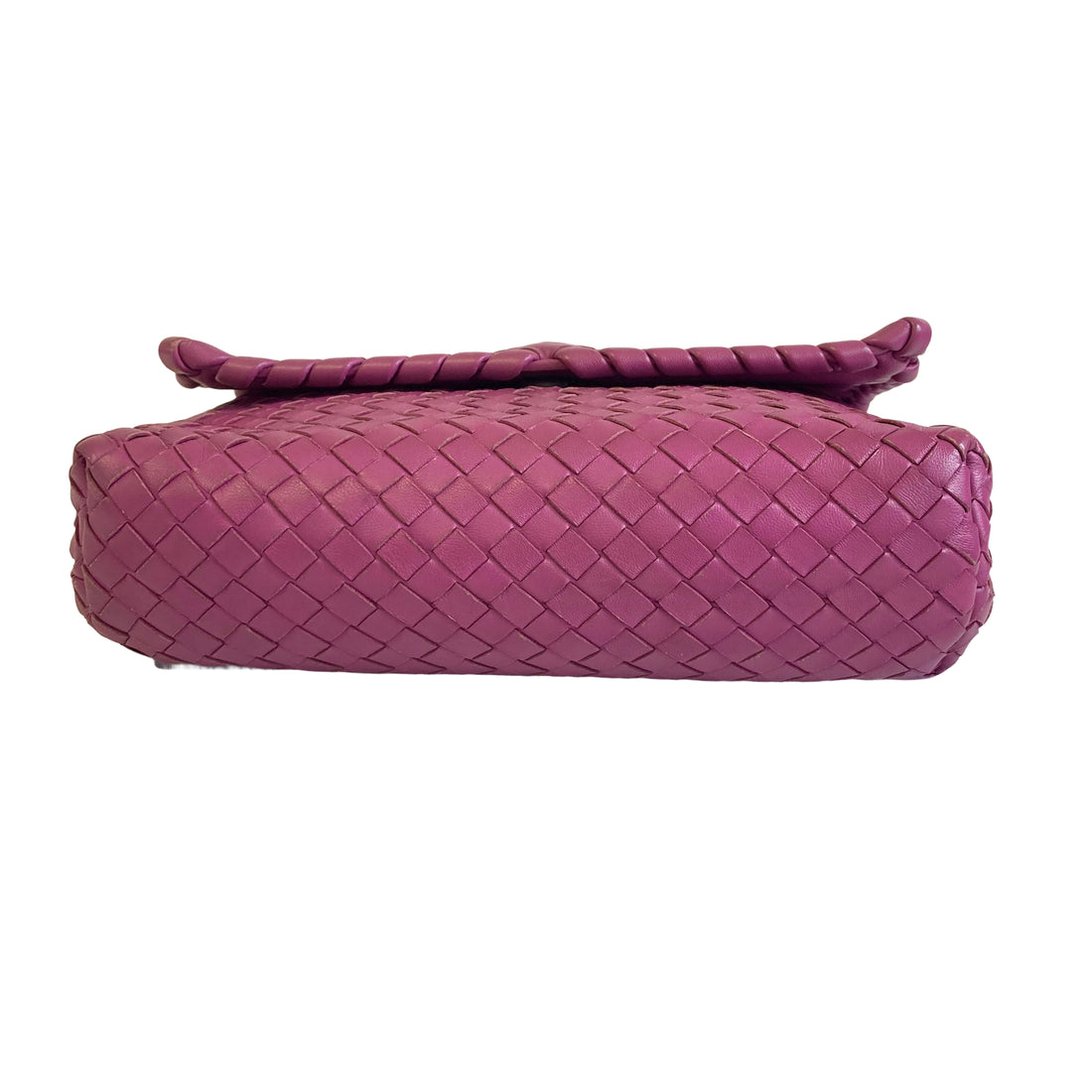 Bottega Veneta Intrecciato Chain Shoulder Bag Purple