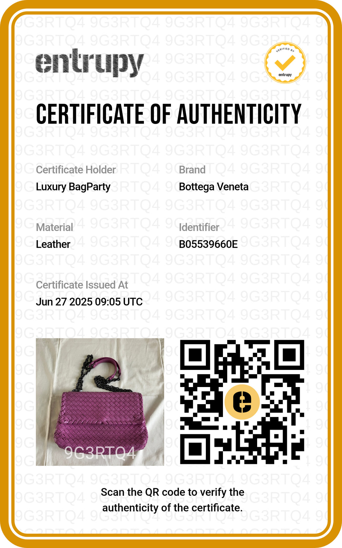 Bottega Veneta Intrecciato Chain Shoulder Bag Purple