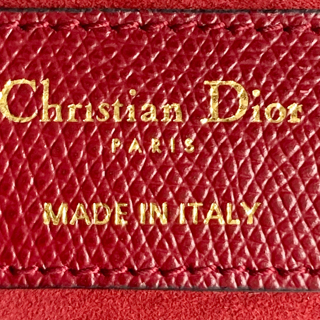 Christian Dior Saddle Bag Red With Strap DR202