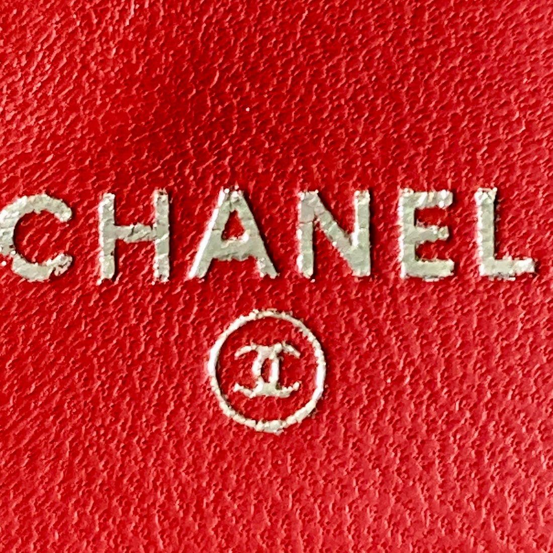 Chanel Camellia Embossed Flap Large Wallet Red
