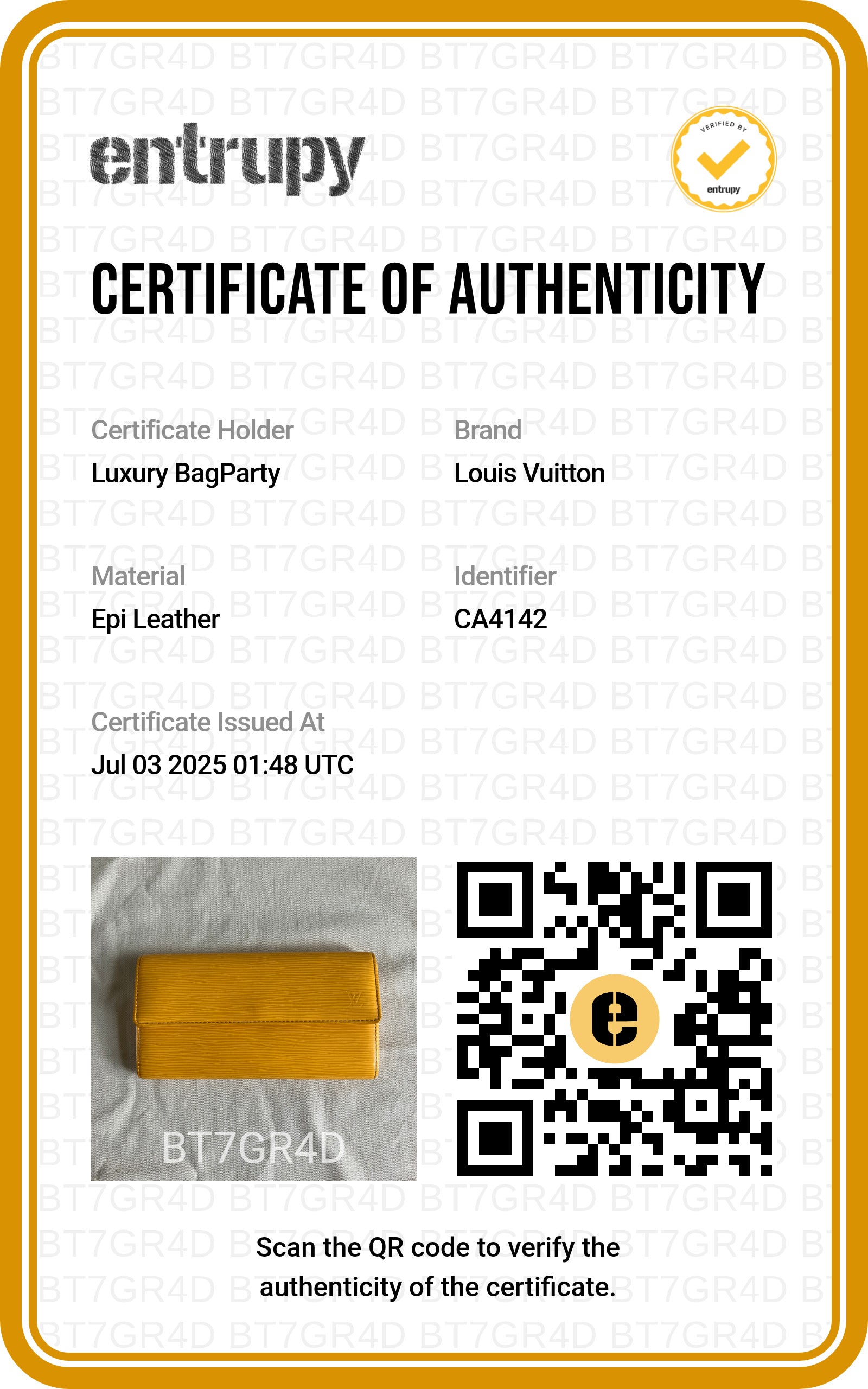 Louis Vuitton Epi Long Wallet Bright Yellow