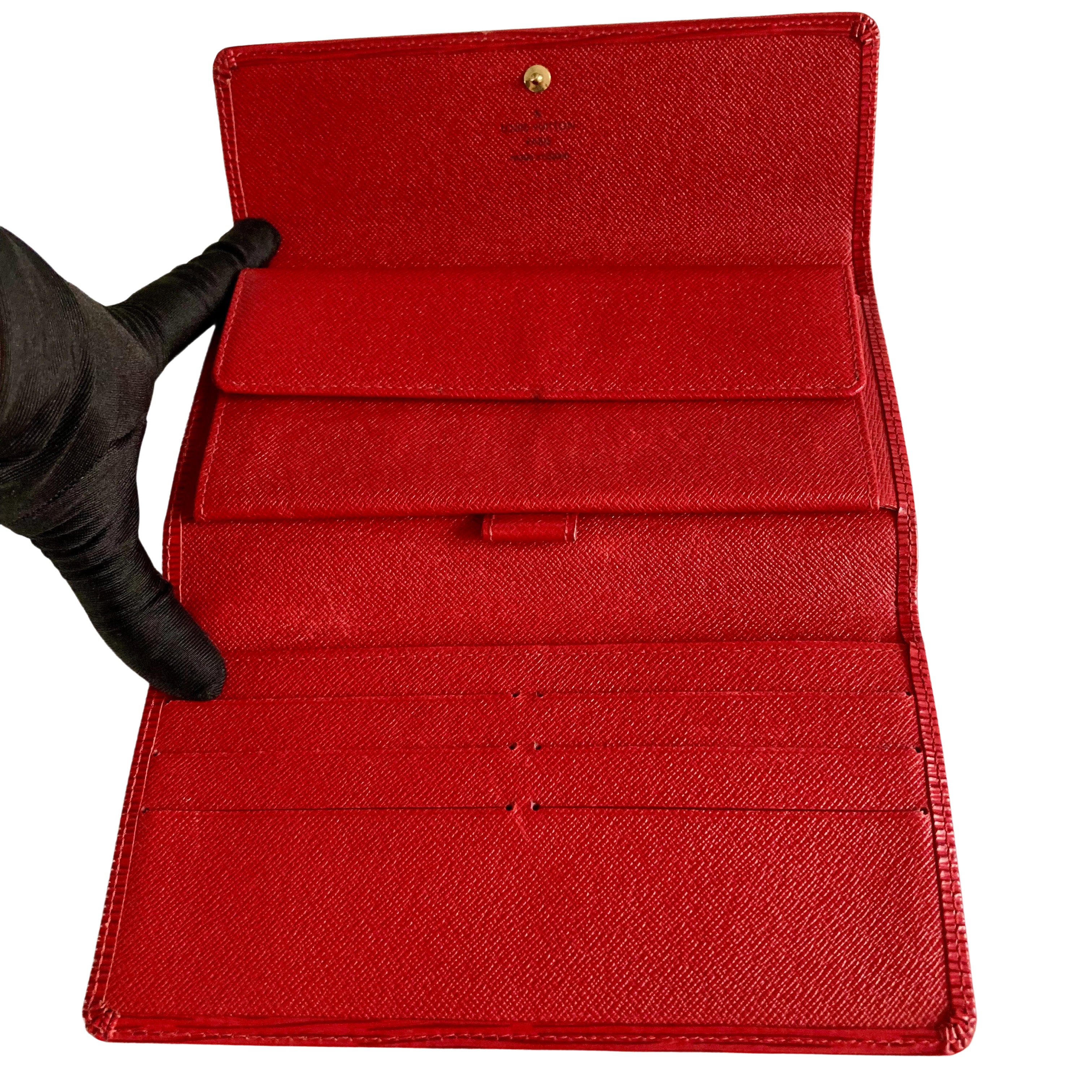 Louis Vuitton Epi Long Wallet Red