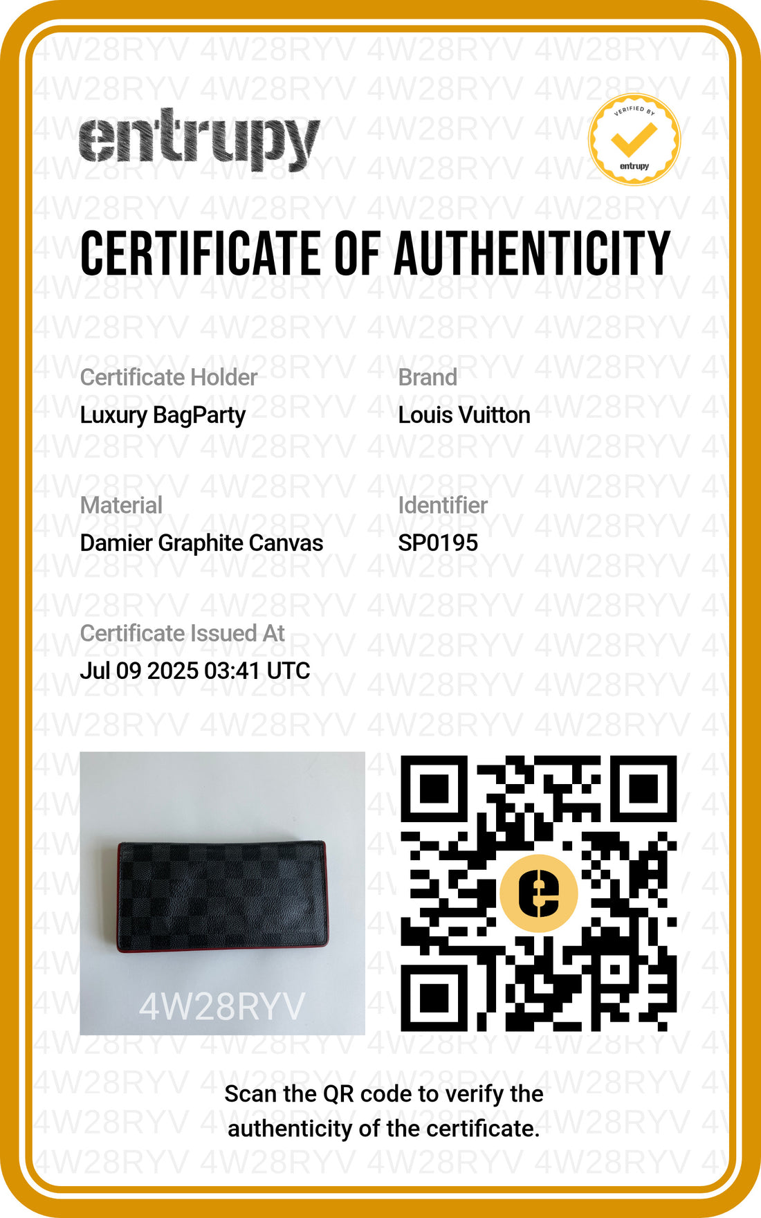 Louis Vuitton Damier Graphite Canvas Brazza Wallet
