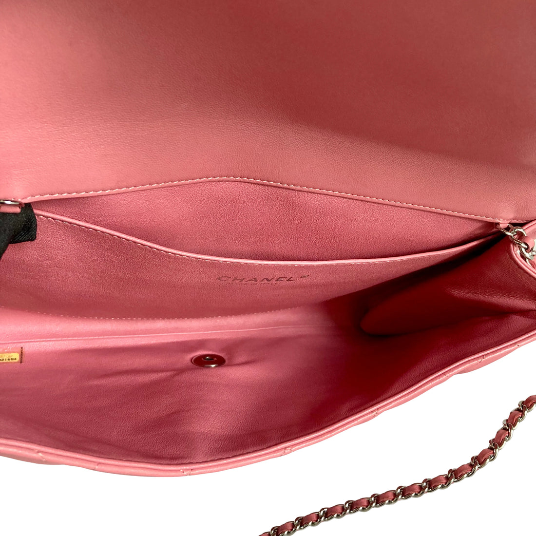 Chanel Classic Lambskin Quilted Clutch Pink (18***94)